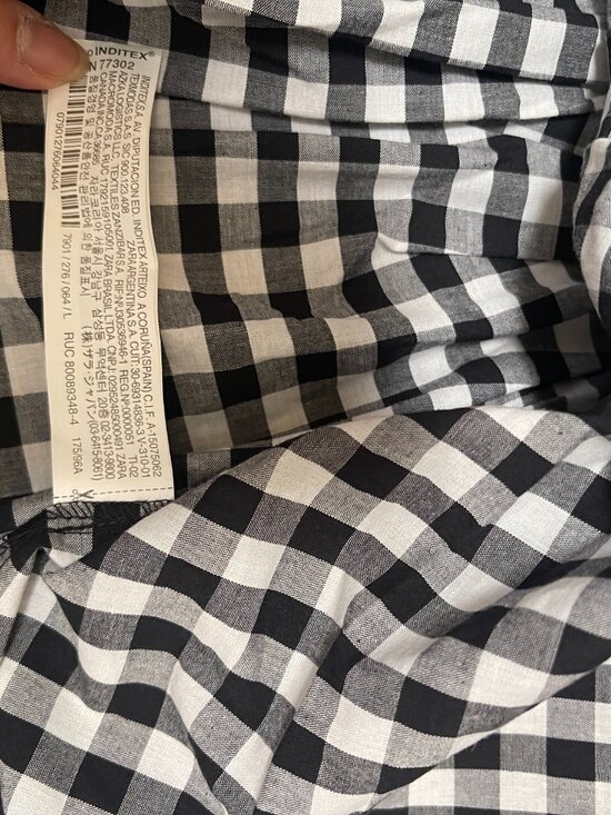 Zara Trafaluc lace & gingham dress 🖤🤍 - Picture 7 of 8